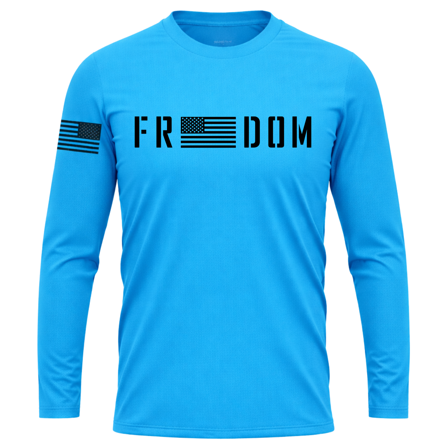 Freedom Patriotic Lightweight Performance Long Sleeve (Black Design)