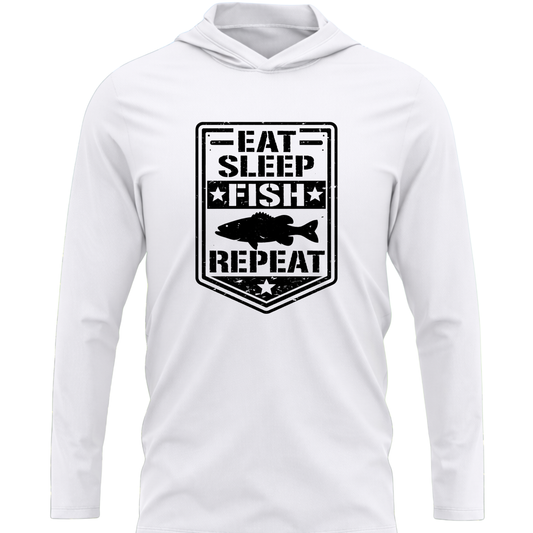 Eat Sleep Fish Repeat SPF50 Performance Fishing Hoodie