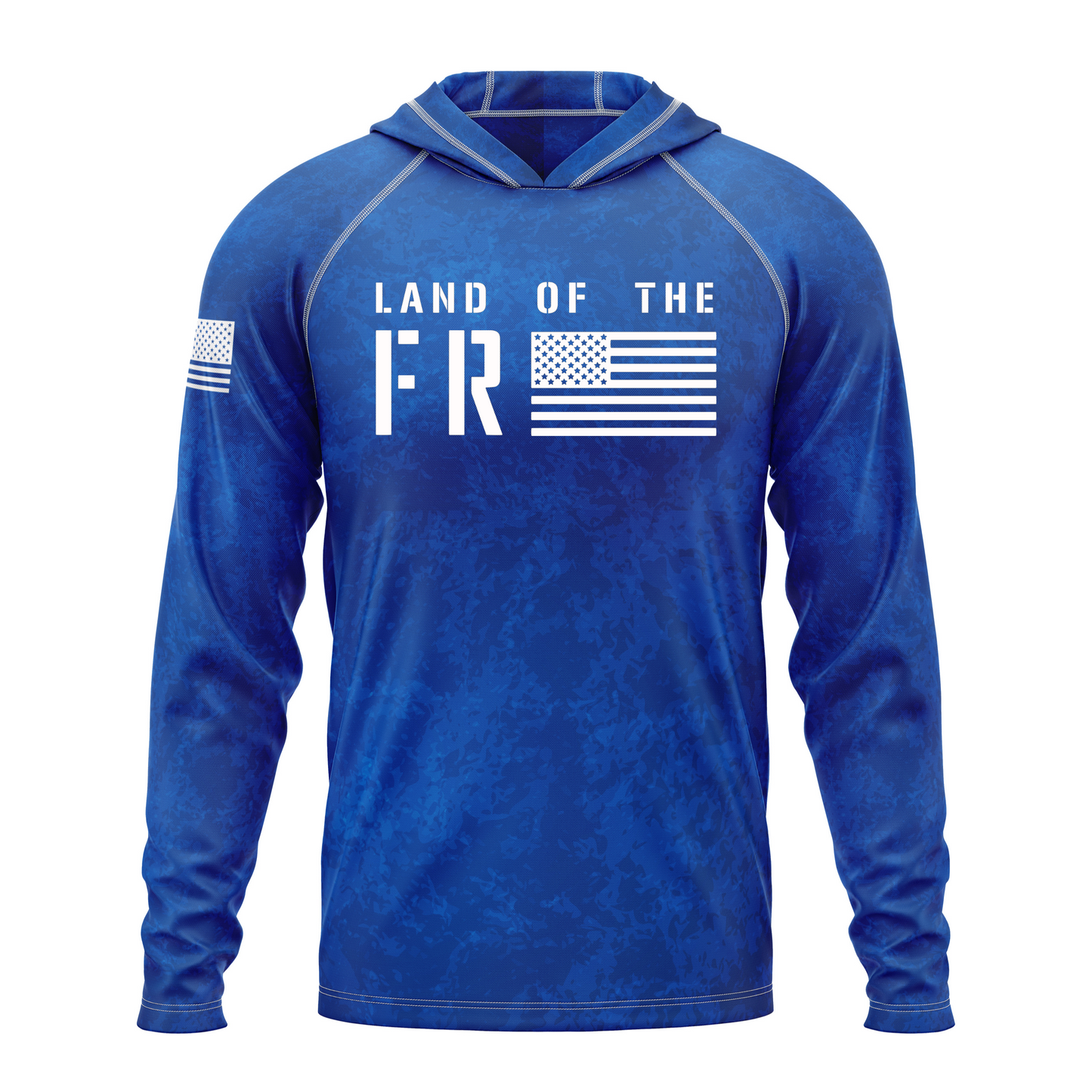 Land Of The Free SPF50 Patriotic Performance Hoodie