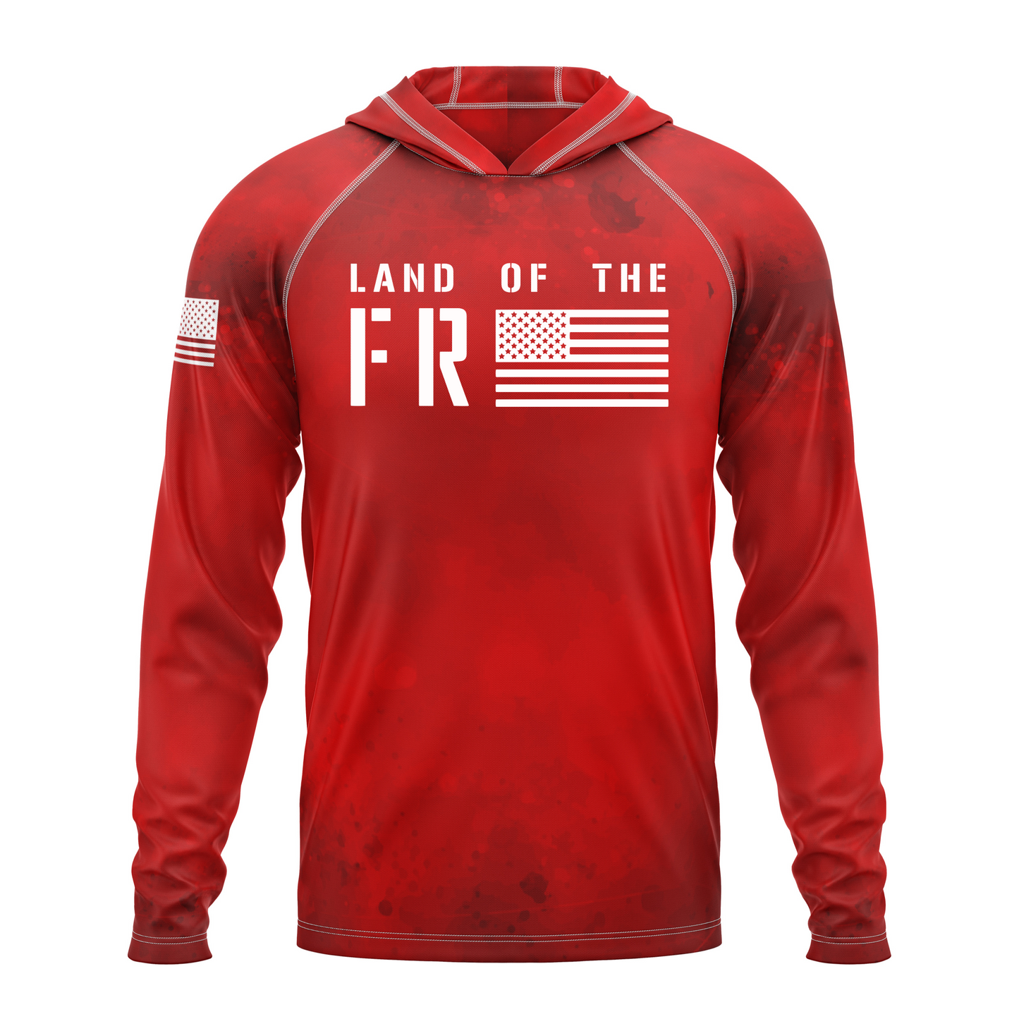 Land Of The Free SPF50 Patriotic Performance Hoodie