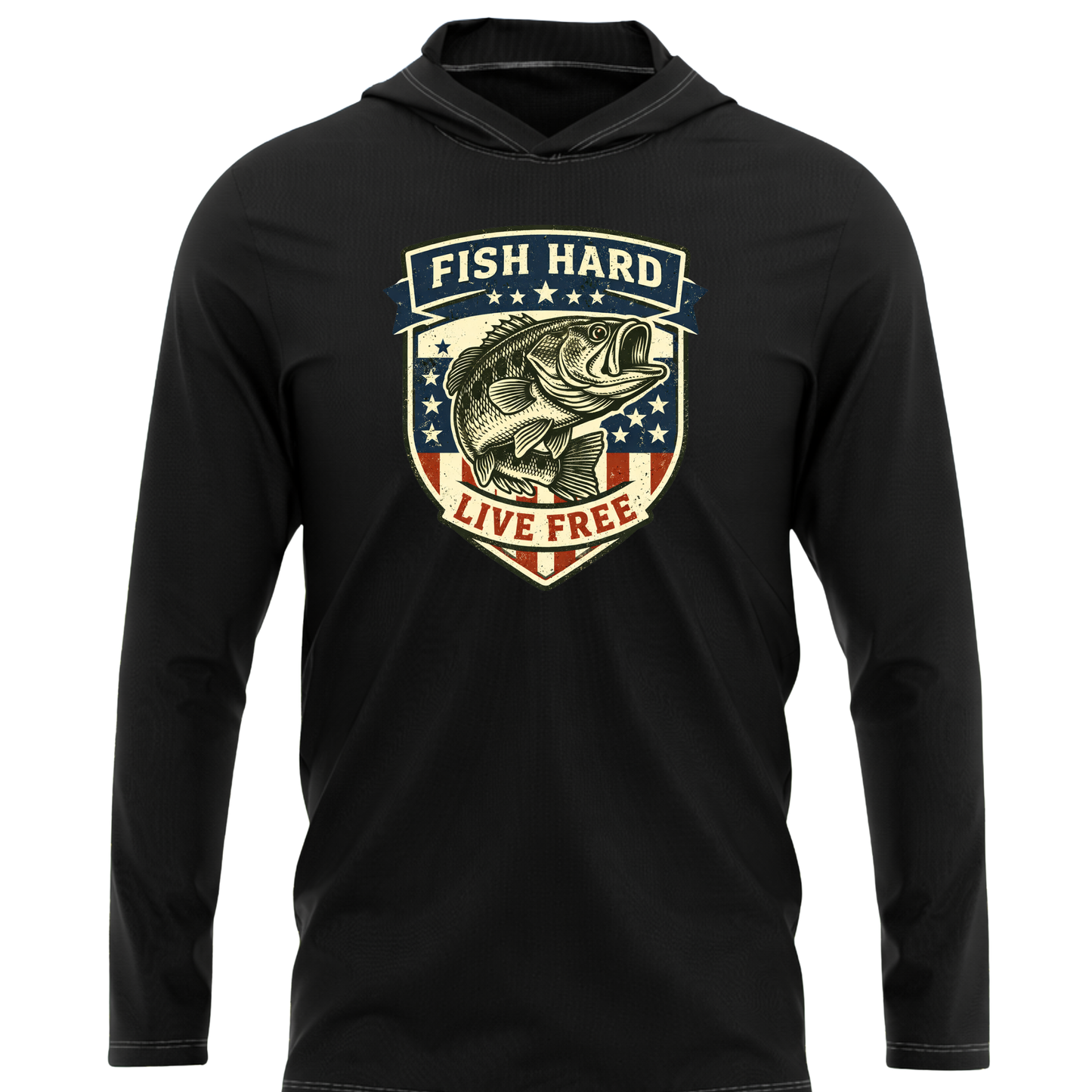 Fish Hard Live Free SPF50 Performance Fishing Hoodie