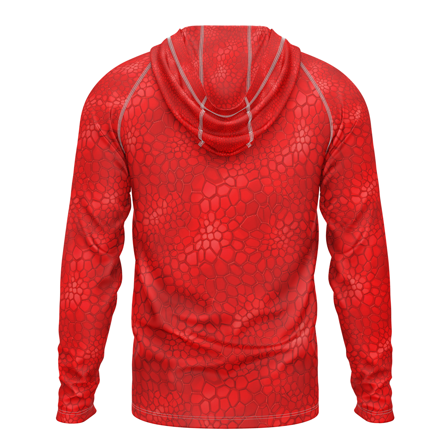 Only Bass SPF50 Performance Fishing Hoodie-Red
