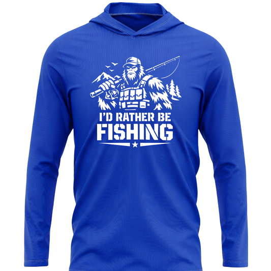Bigfoot I'd Rather Be Fishing SPF50 Performance Hoodie