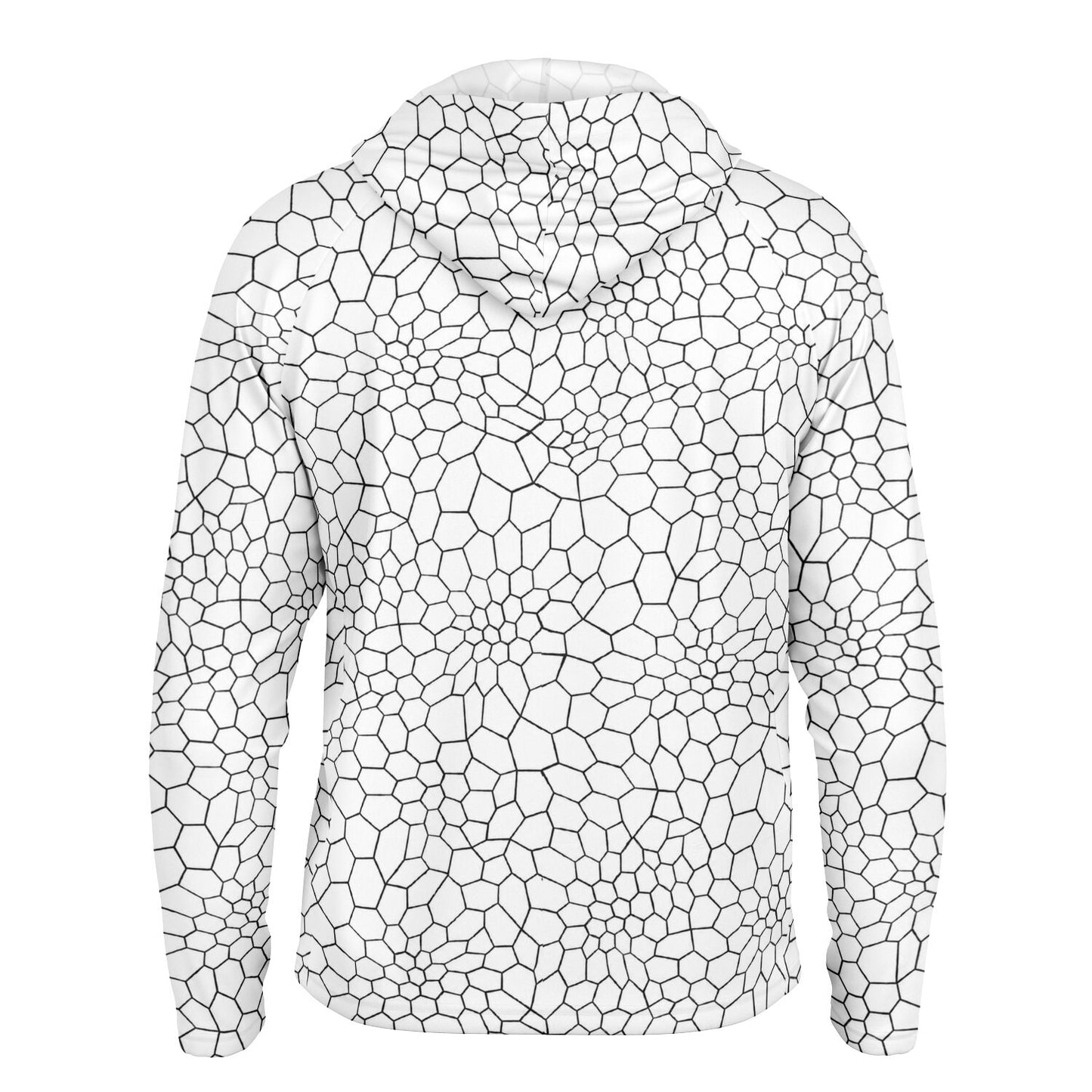Cranky Crankbait SPF50 Performance Fishing Hoodie- White