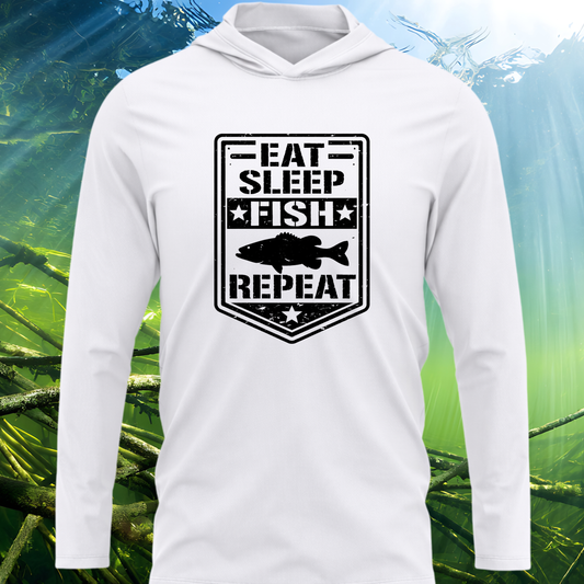 Eat Sleep Fish Repeat SPF50 Performance Fishing Hoodie