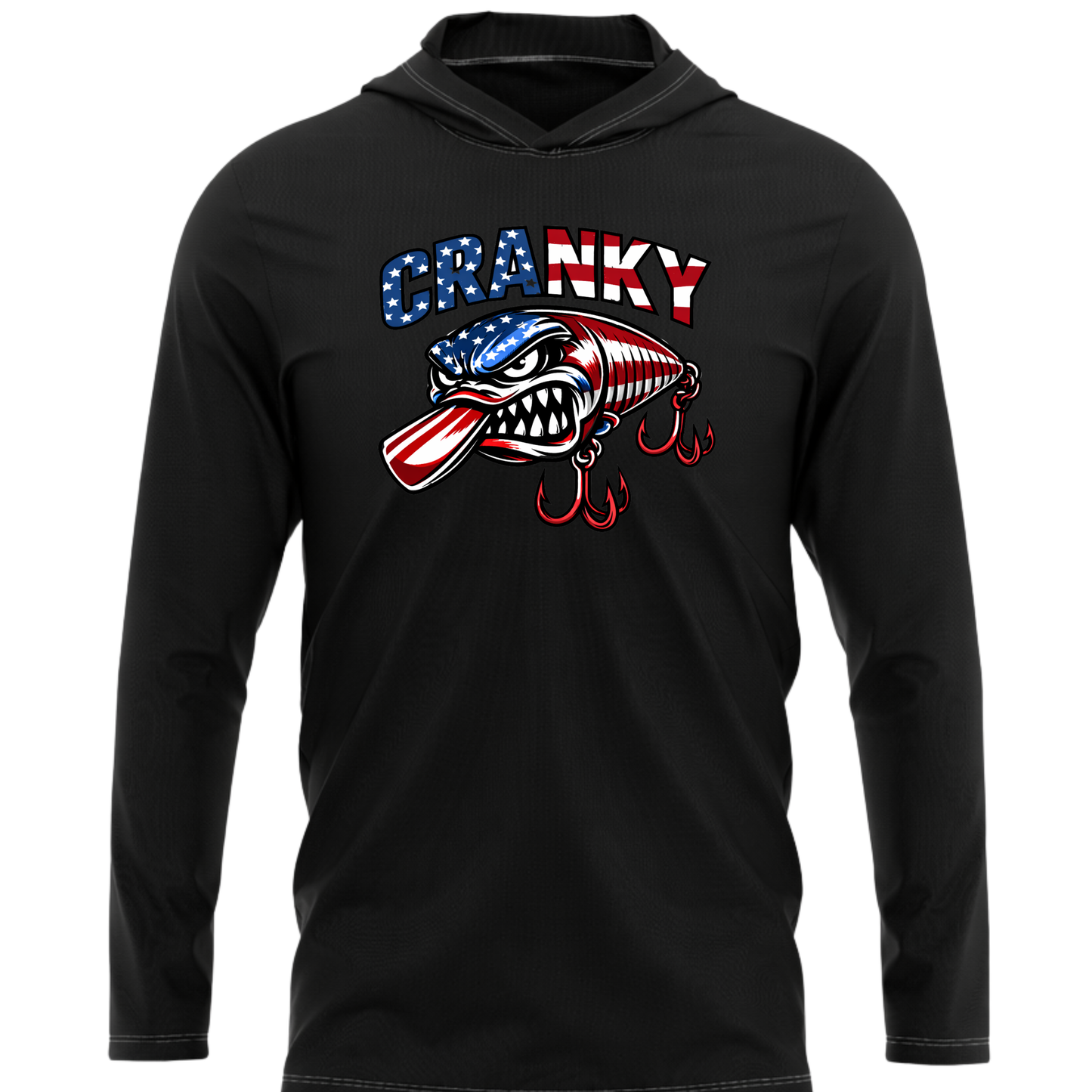 USA Cranky Crankbait SPF50 Performance Fishing Hoodie
