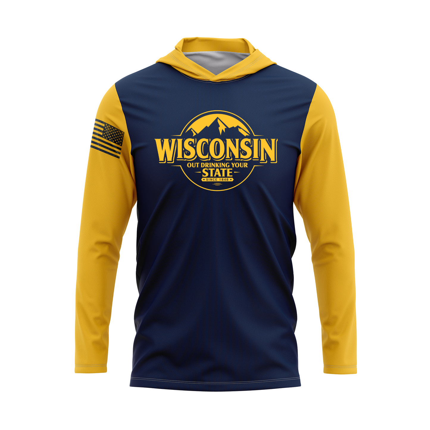 Wisconsin Out Drinking Your State SPF50 Performance Hoodie