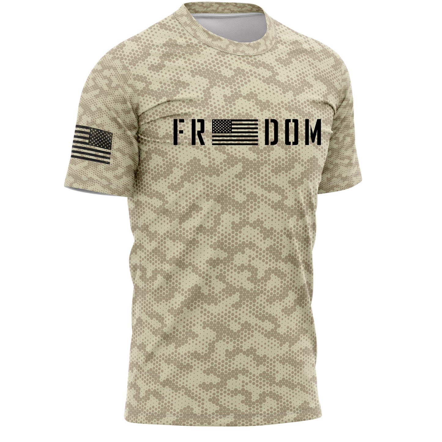 Freedom Performance T Shirt-Tan Camo