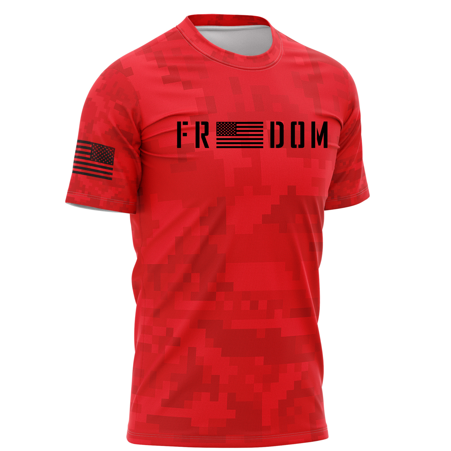 Freedom Performance T Shirt-Red Camo