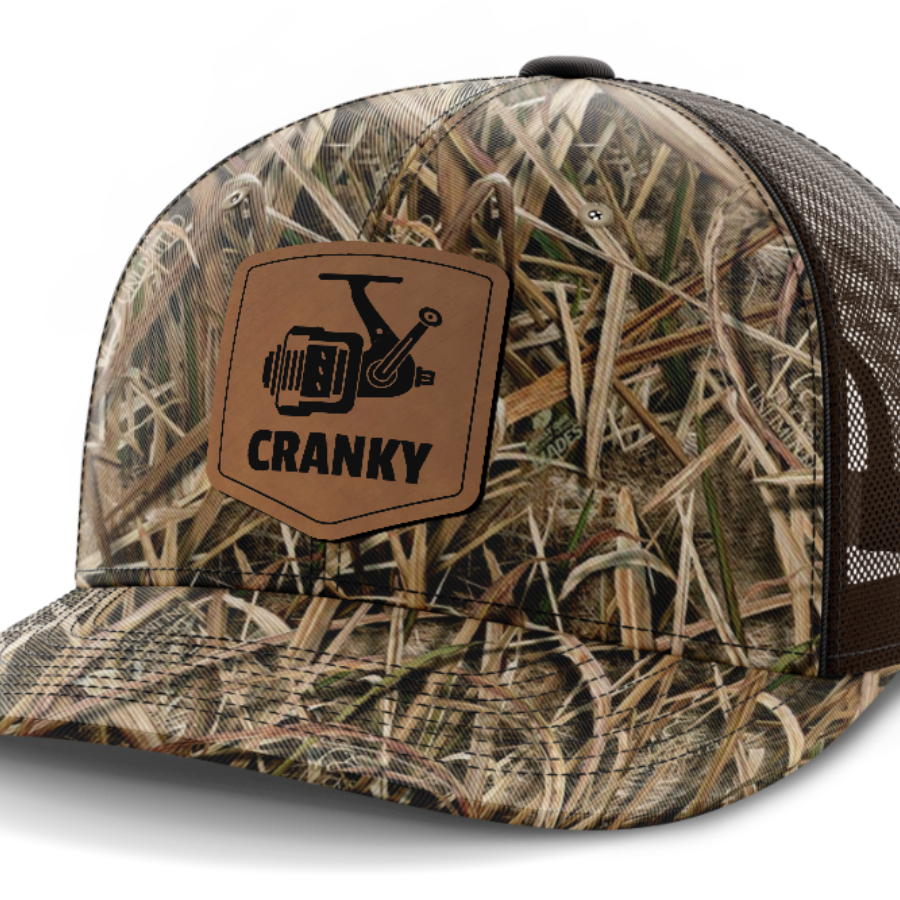 Cranky, Spinner, Leather Patch Hat
