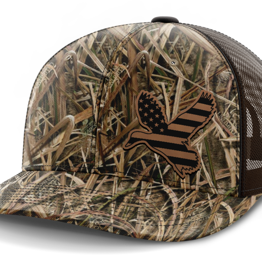 Duck Flag (left), Duck Hunting, Leather Patch Hat