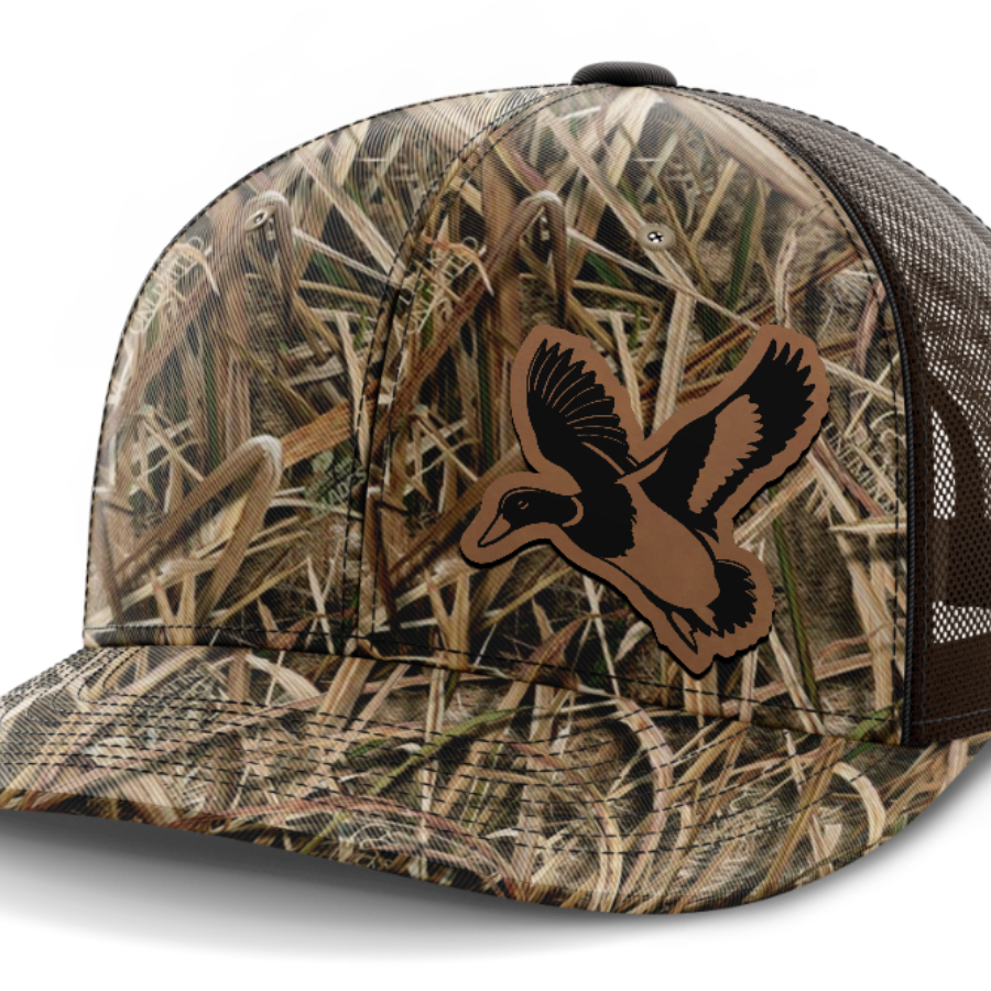 Mallard (left), Duck Hunting, Leather Patch Hat