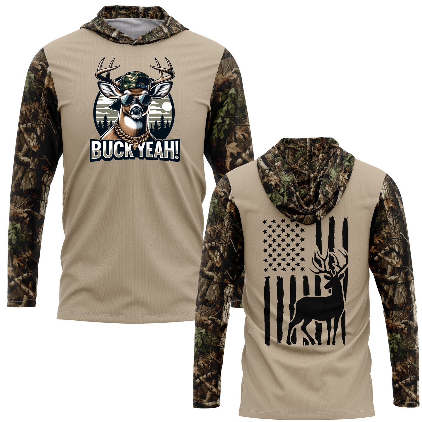 Buck Yeah! SPF50 Deer Hunting Performance Hoodie