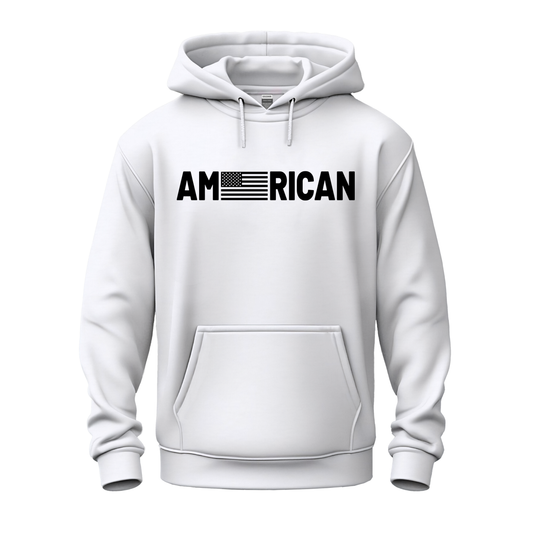 American Pullover Hoodie (Black Design)
