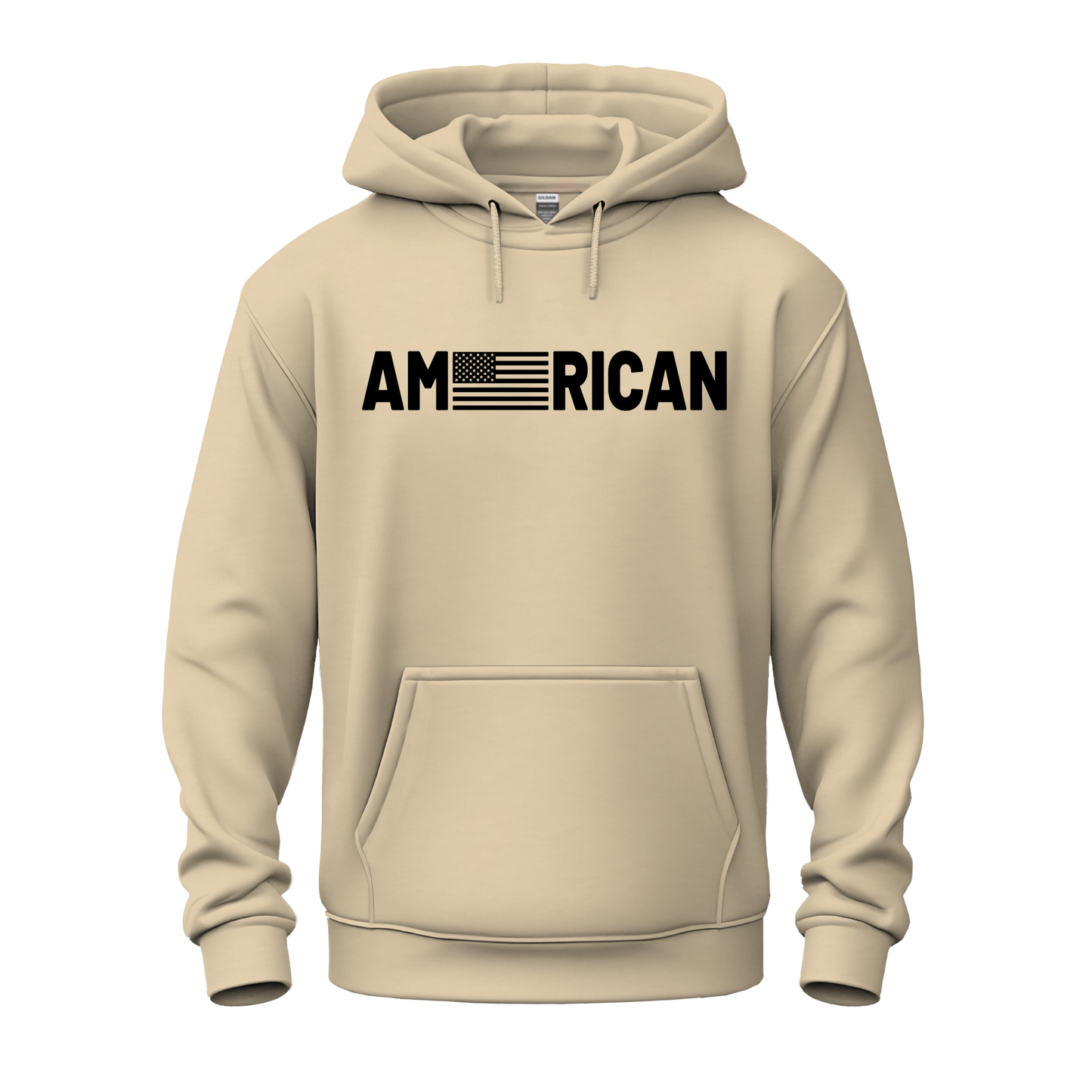 American Pullover Hoodie (Black Design)