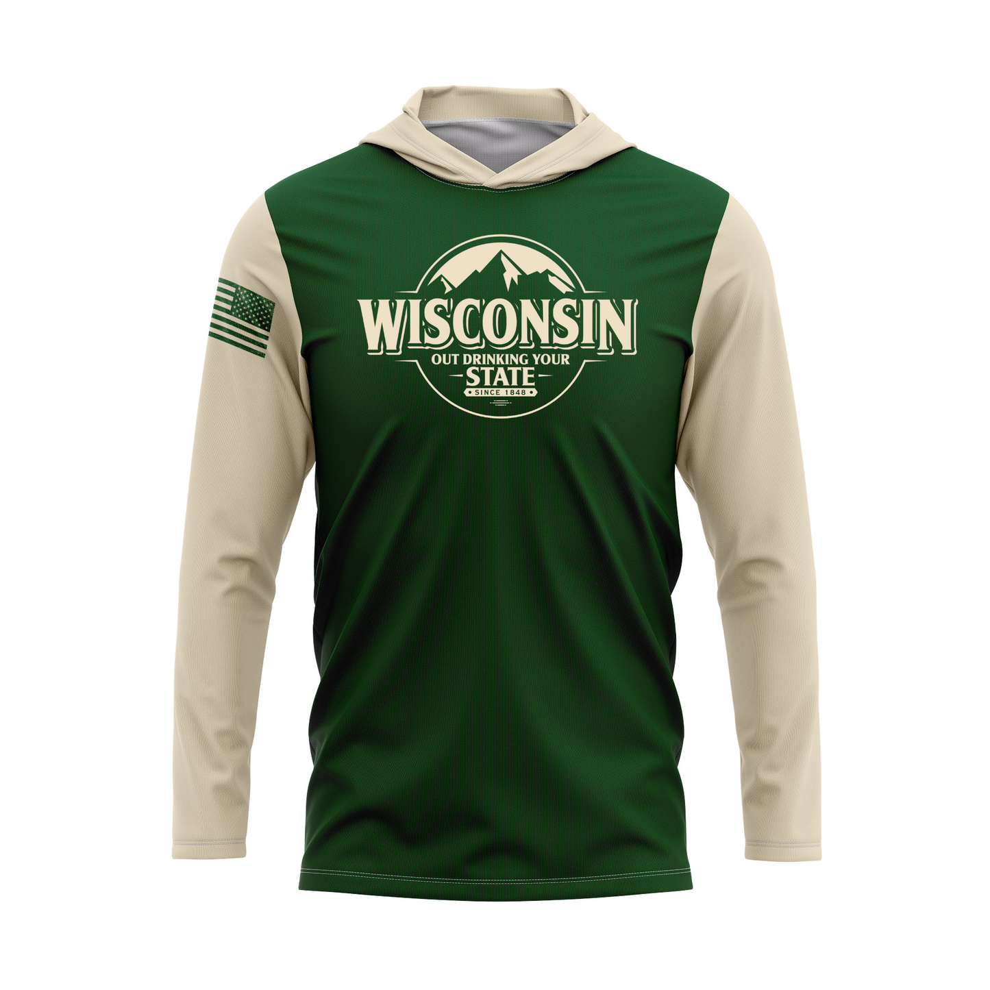 Wisconsin Out Drinking Your State SPF50 Performance Hoodie