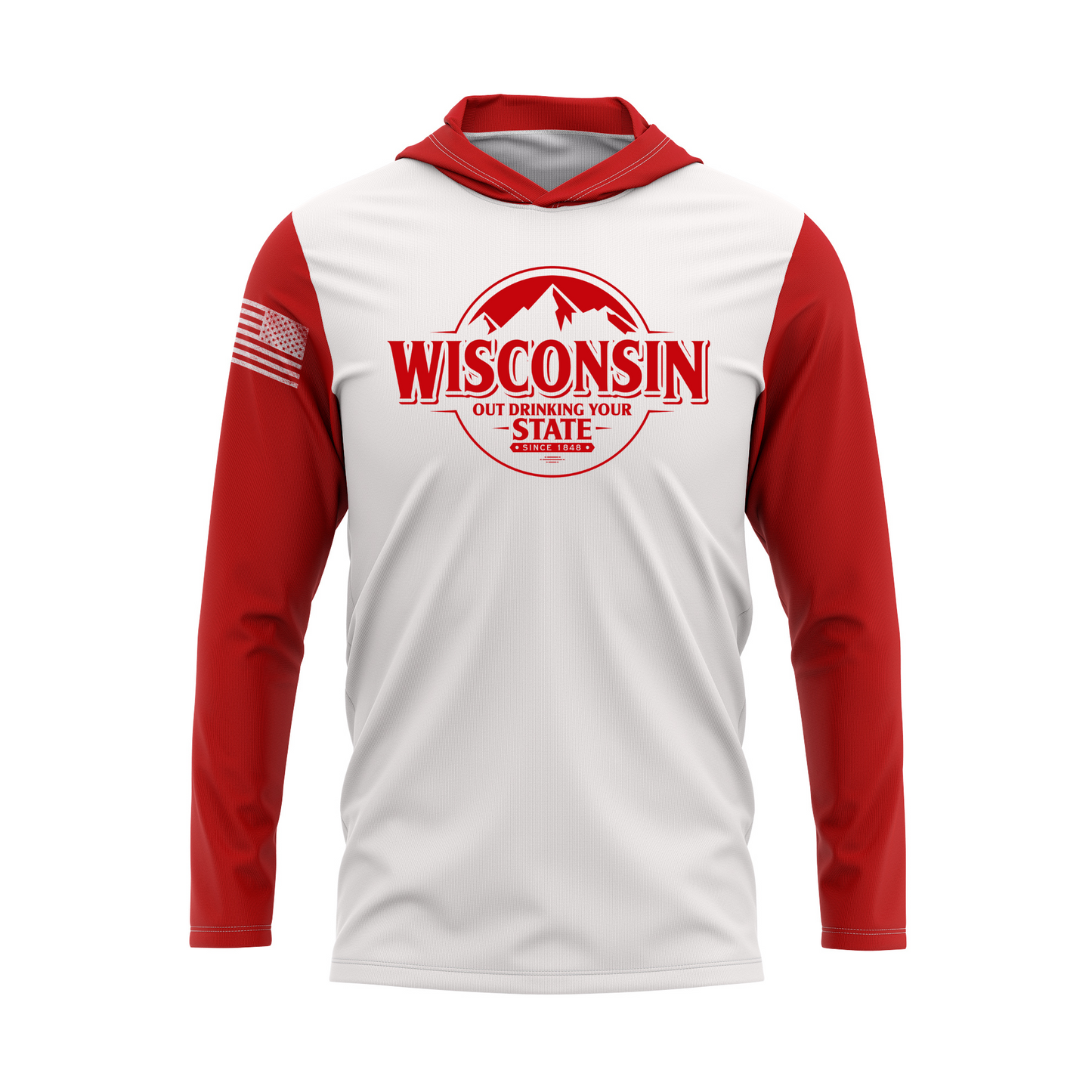 Wisconsin Out Drinking Your State SPF50 Performance Hoodie