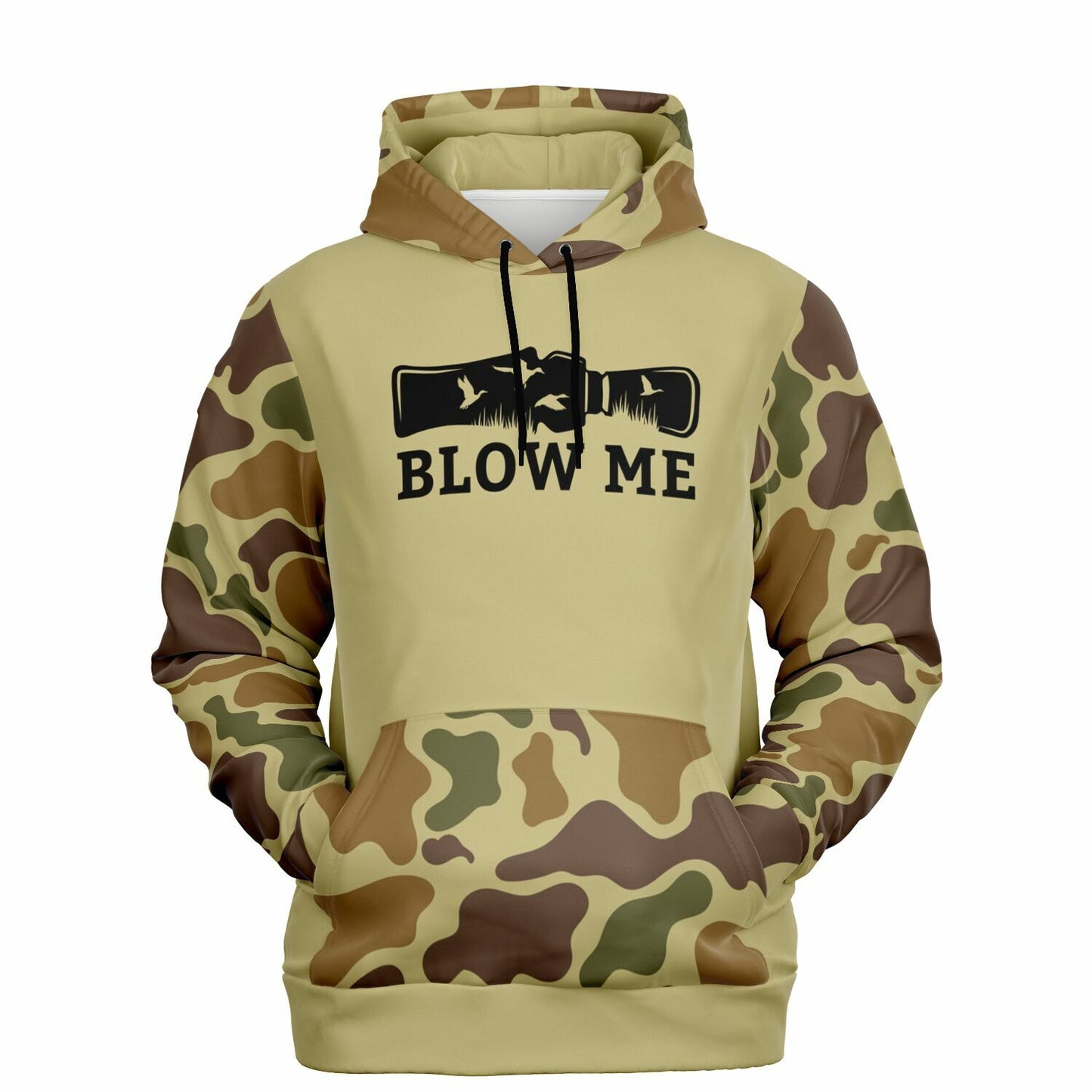 Blow Me Retro Camo Duck Hunting Hoodie
