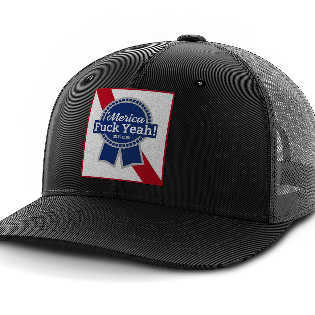 Merica - F Yeah, Leather Patch Hat