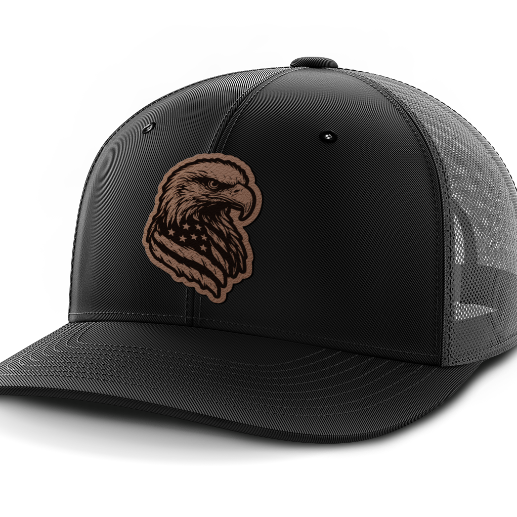 Eagle Flag, Leather Patch Hat