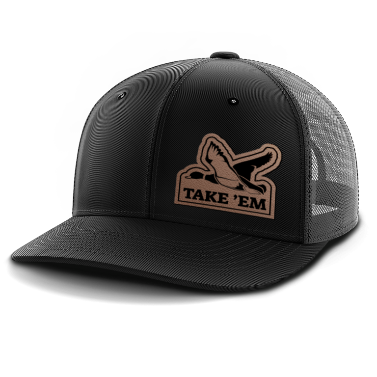 Take Em, Duck Hunting, Leather Patch Hat