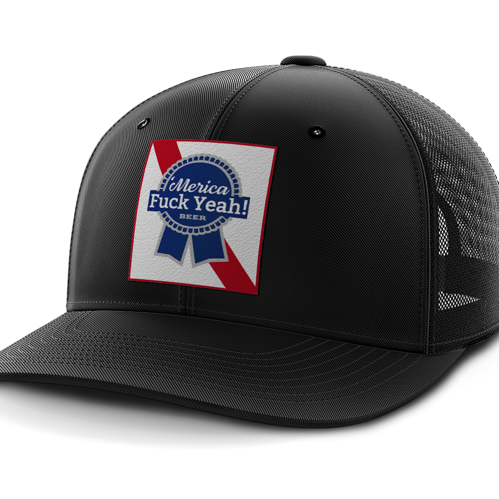 Merica - F Yeah, Leather Patch Hat