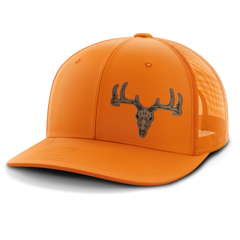 Deer Skull, Deer & Shed Hunting, Leather Patch Hat