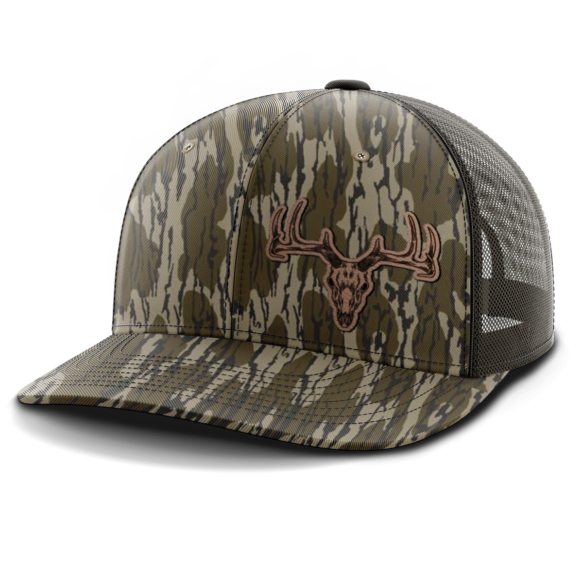 Deer Skull, Deer & Shed Hunting, Leather Patch Hat