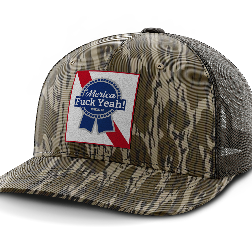 Merica - F Yeah, Leather Patch Hat