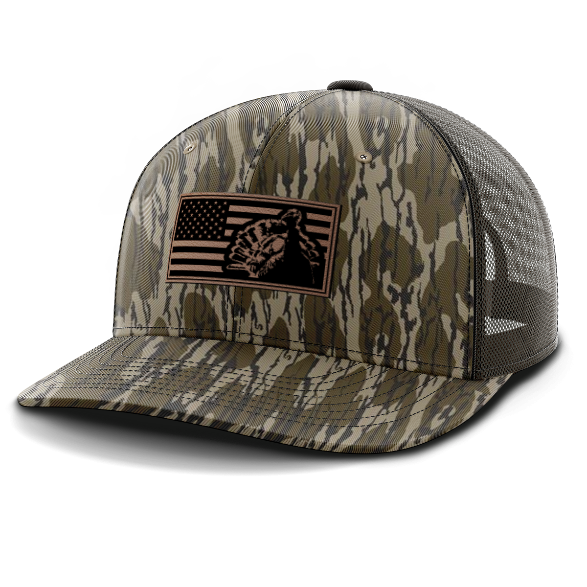 Turkey Flag, Turkey Hunting, Leather Patch Hat