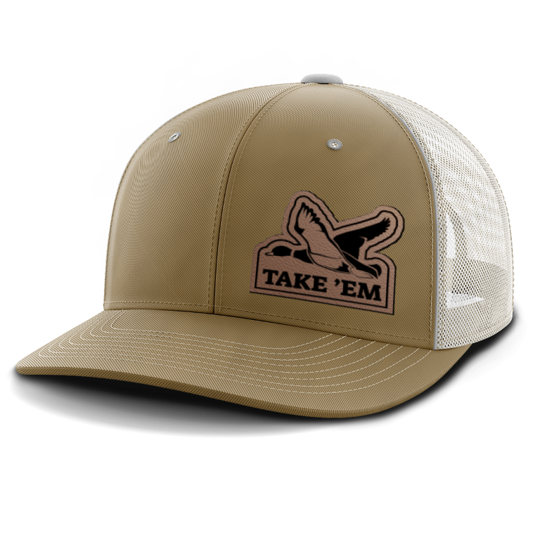 Take Em, Duck Hunting, Leather Patch Hat