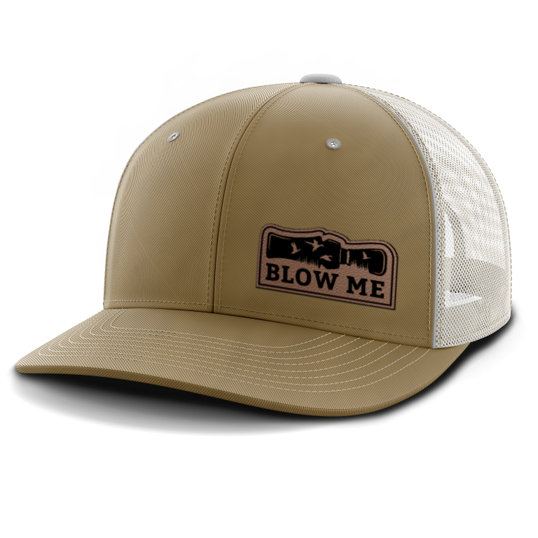 Blow Me, Duck Hunting, Leather Patch Hat