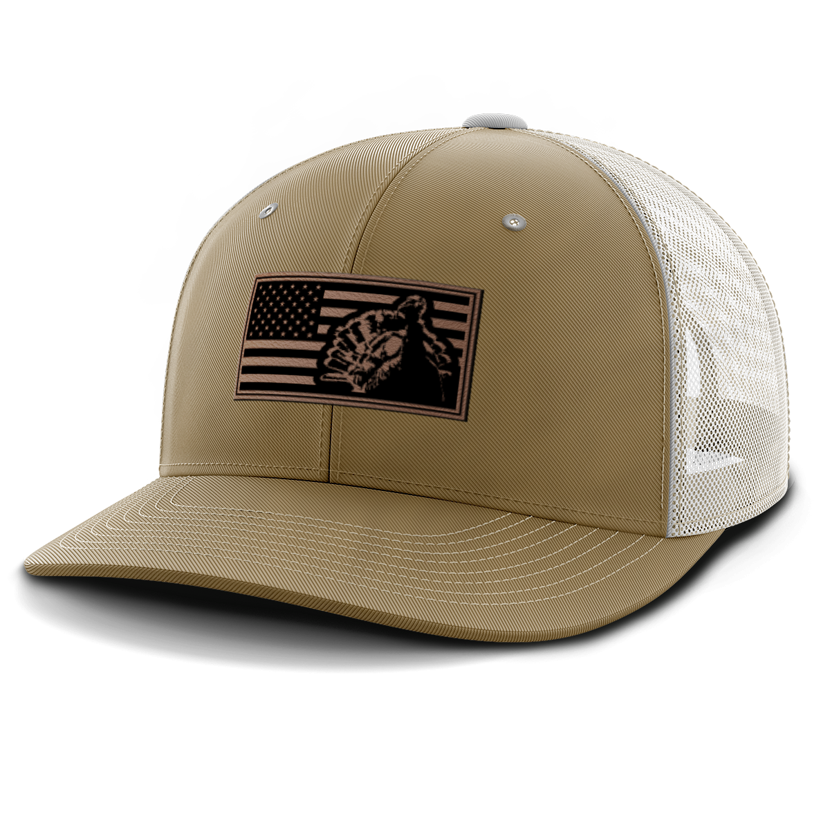 Turkey Flag, Turkey Hunting, Leather Patch Hat