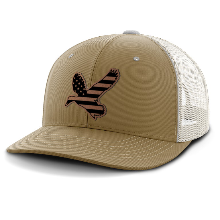 Duck Flag, Duck Hunting, Leather Patch Hat