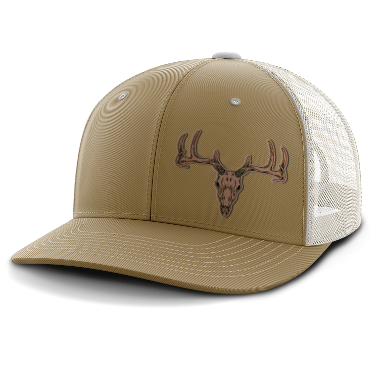 Deer Skull, Deer & Shed Hunting, Leather Patch Hat