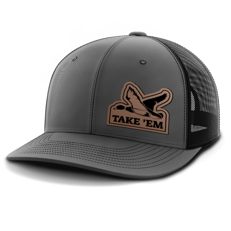 Take Em, Duck Hunting, Leather Patch Hat