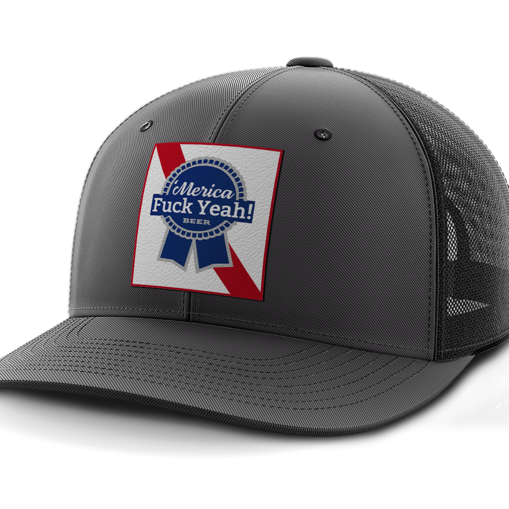 Merica - F Yeah, Leather Patch Hat