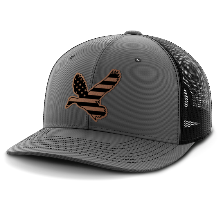 Duck Flag, Duck Hunting, Leather Patch Hat