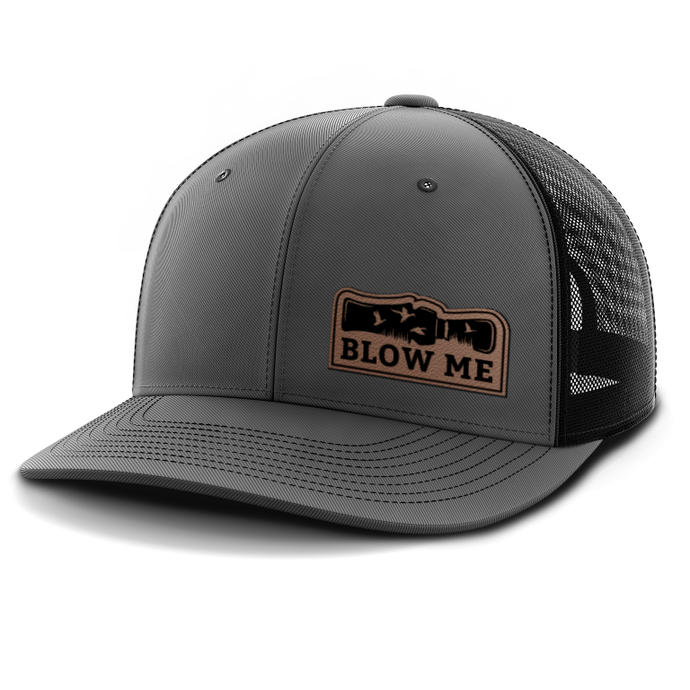 Blow Me, Duck Hunting, Leather Patch Hat