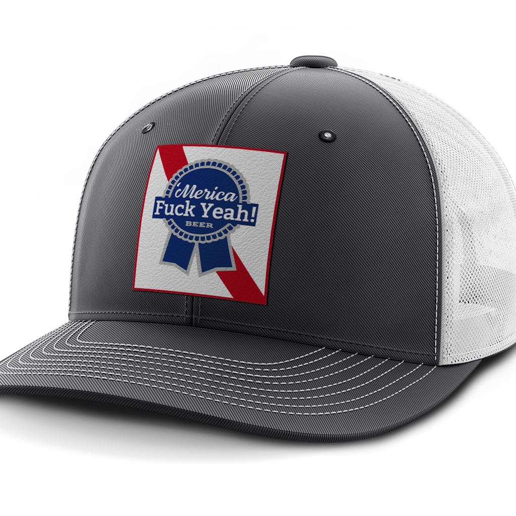 Merica - F Yeah, Leather Patch Hat
