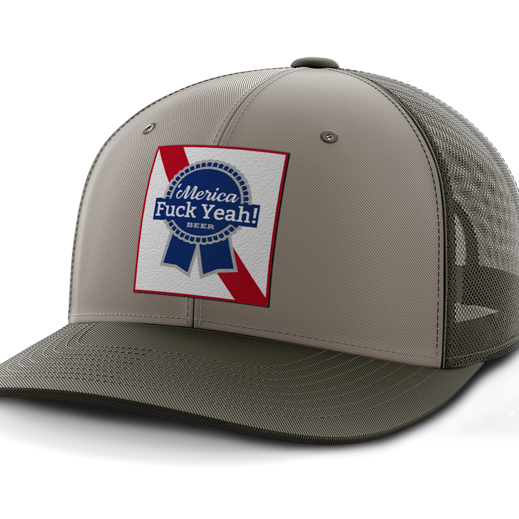 Merica - F Yeah, Leather Patch Hat