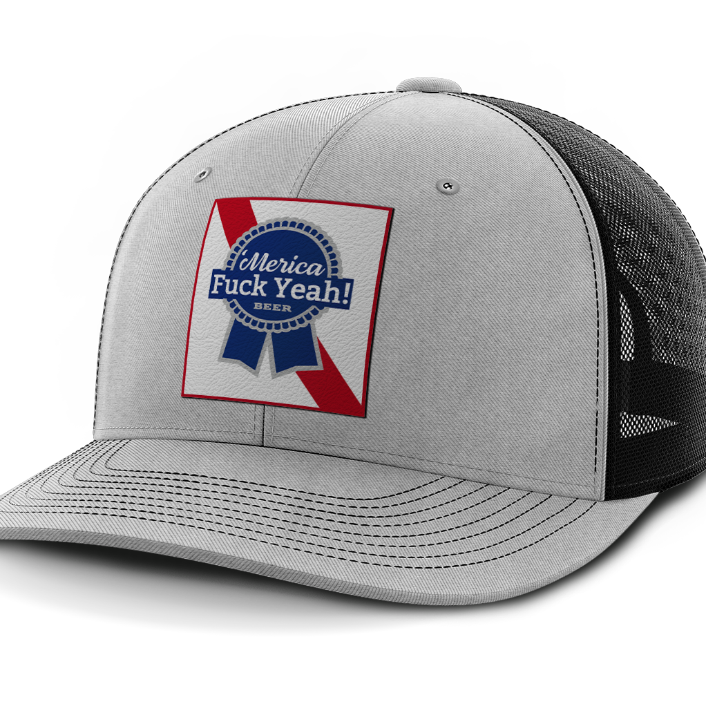 Merica - F Yeah, Leather Patch Hat