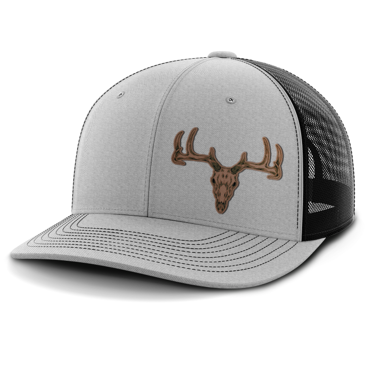 Deer Skull, Deer & Shed Hunting, Leather Patch Hat