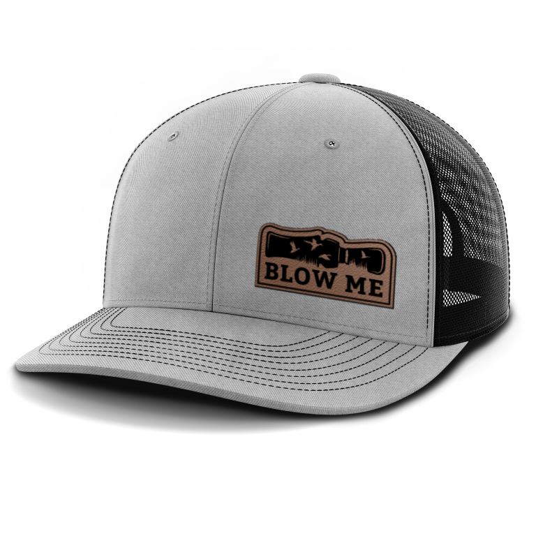 Blow Me, Duck Hunting, Leather Patch Hat