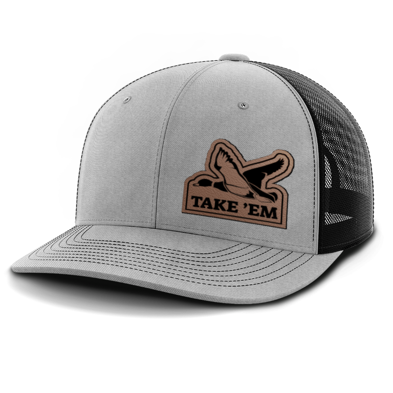 Take Em, Duck Hunting, Leather Patch Hat
