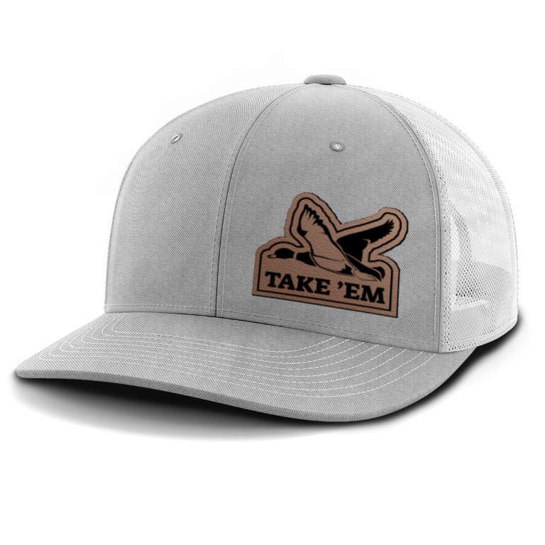Take Em, Duck Hunting, Leather Patch Hat