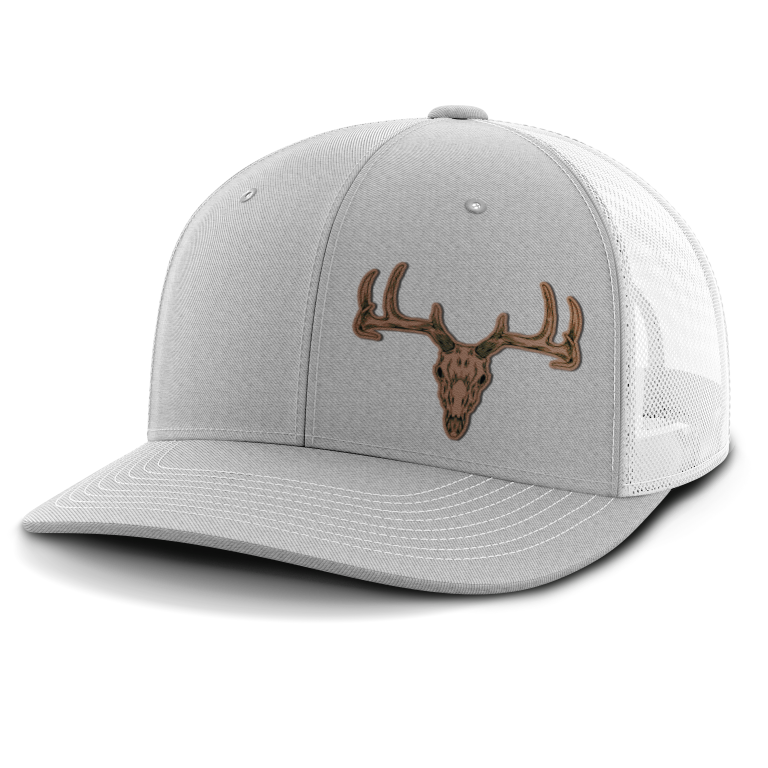 Deer Skull, Deer & Shed Hunting, Leather Patch Hat