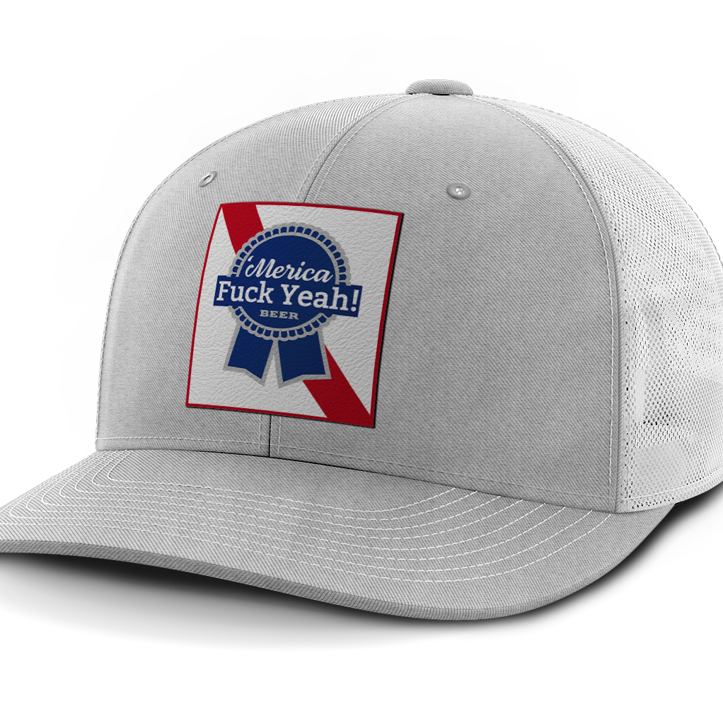 Merica - F Yeah, Leather Patch Hat
