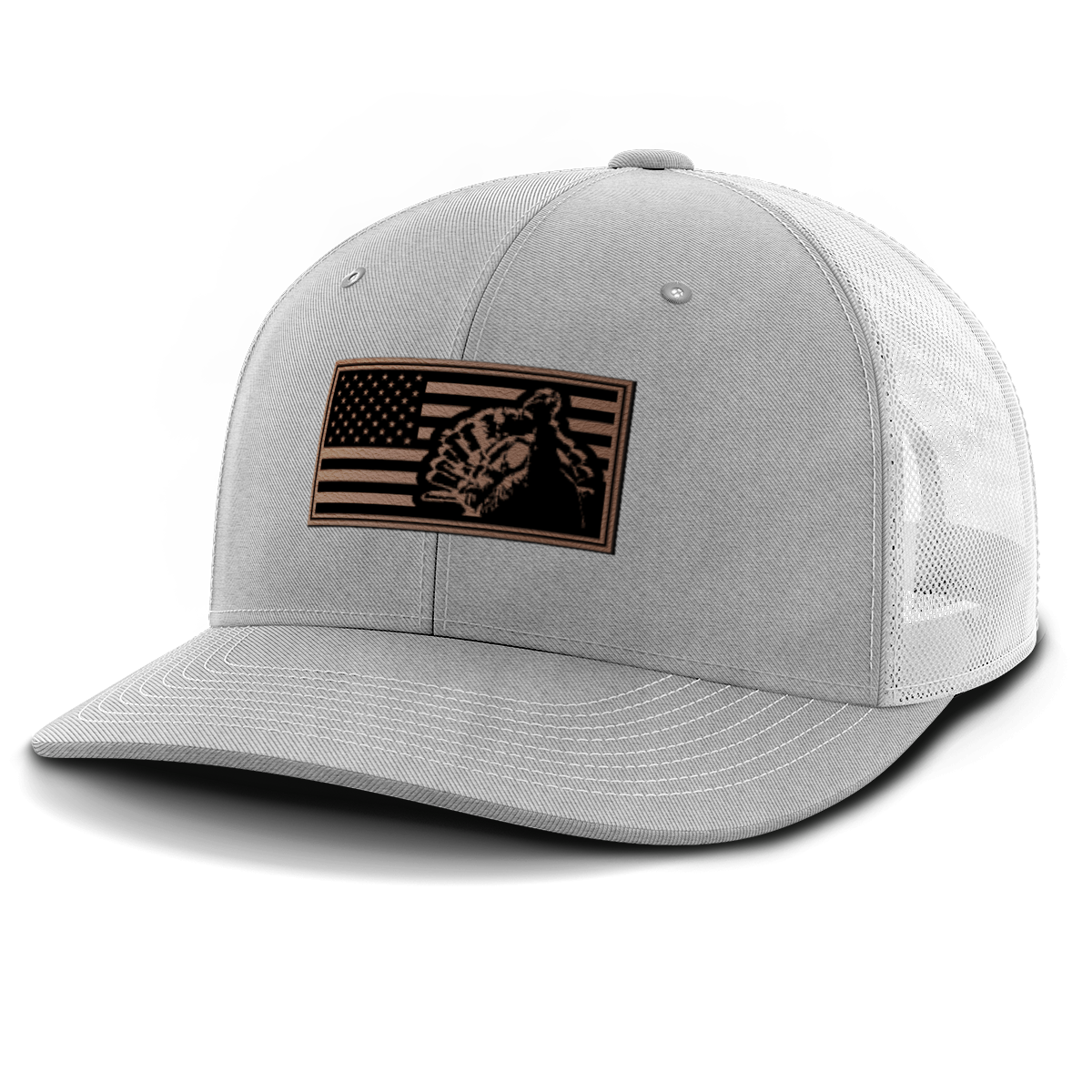 Turkey Flag, Turkey Hunting, Leather Patch Hat