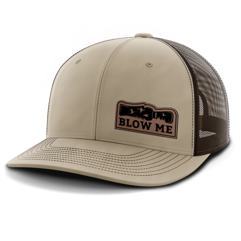 Blow Me, Duck Hunting, Leather Patch Hat